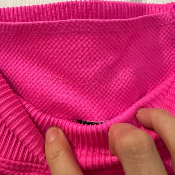 Victoria's Secret PINK Active Neon Pink Dip Dye Ombre Ribbed Leggings Size S - Picture 4 of 12